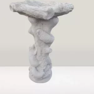 stone squirrel birdbath